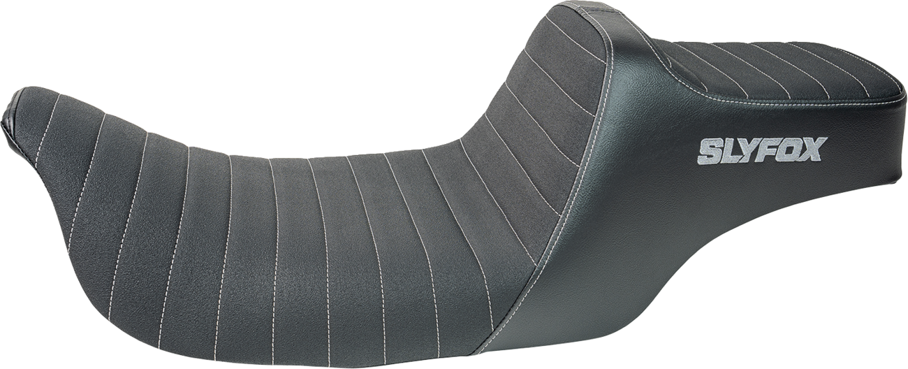 SLYFOX High Noon Seat - Vinyl - Classic Stitch - Gray Logo - FL '97-'07 4702B-SlyFox