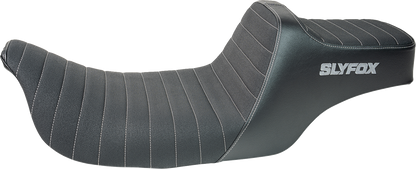 SLYFOX High Noon Seat - Vinyl - Classic Stitch - Gray Logo - FL '97-'07 4702B-SlyFox