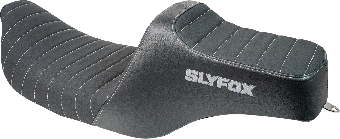 SLYFOX High Noon Seat - Vinyl - Classic Stitch - Gray Logo - FL '97-'07 4702B-SlyFox