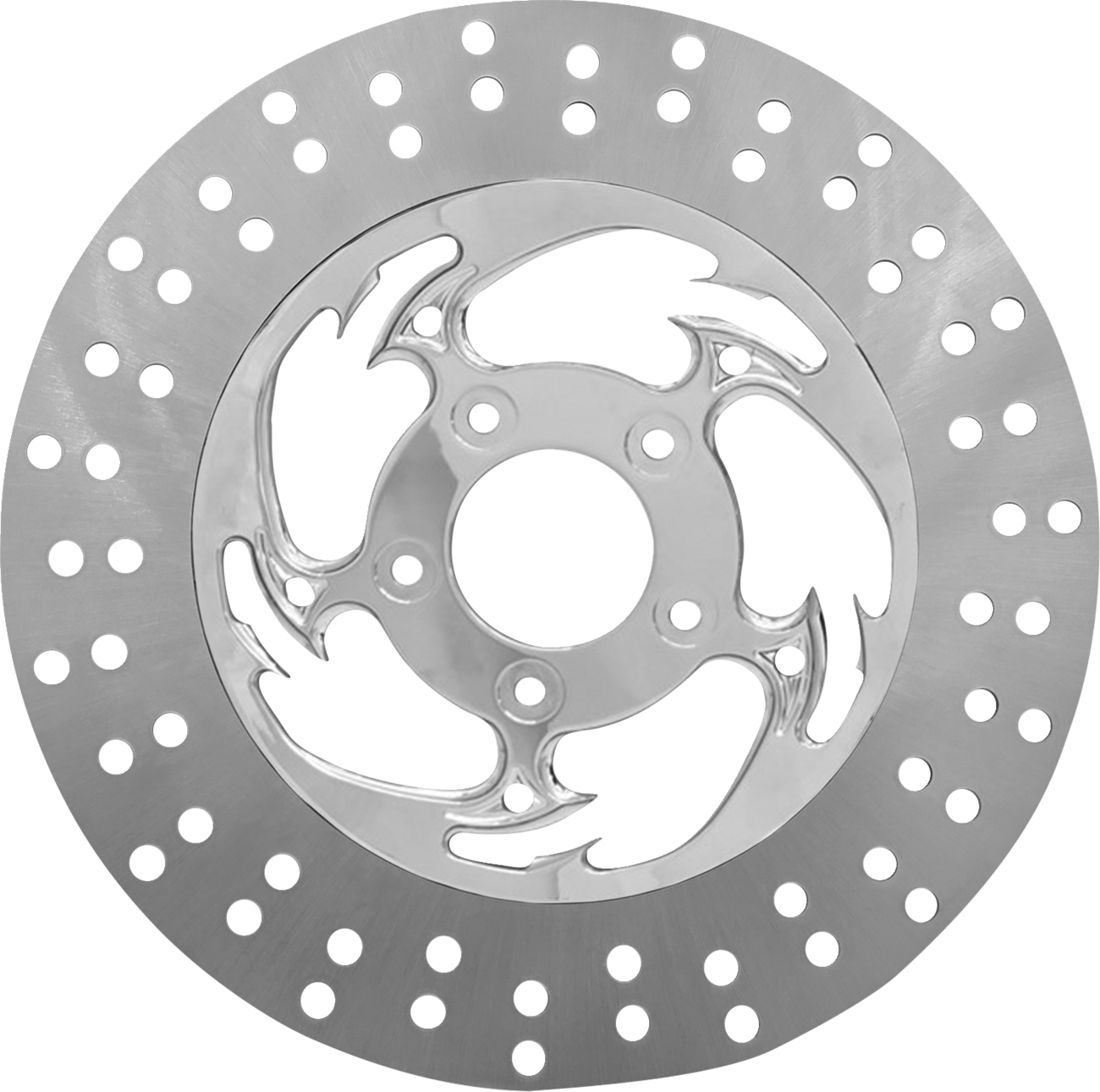 RC COMPONENTS Floating Brake Rotor - Front Left - Savage - 320 mm - Chrome ZSSCOG320A-85C-LF2K