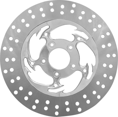 RC COMPONENTS Floating Brake Rotor - Front Left - Savage - 320 mm - Chrome ZSSCOG320A-85C-LF2K