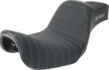 SLYFOX High Noon Seat - Vinyl - Classic Stitch - Gray Logo - Dyna '12-'16 4694B-slyfox