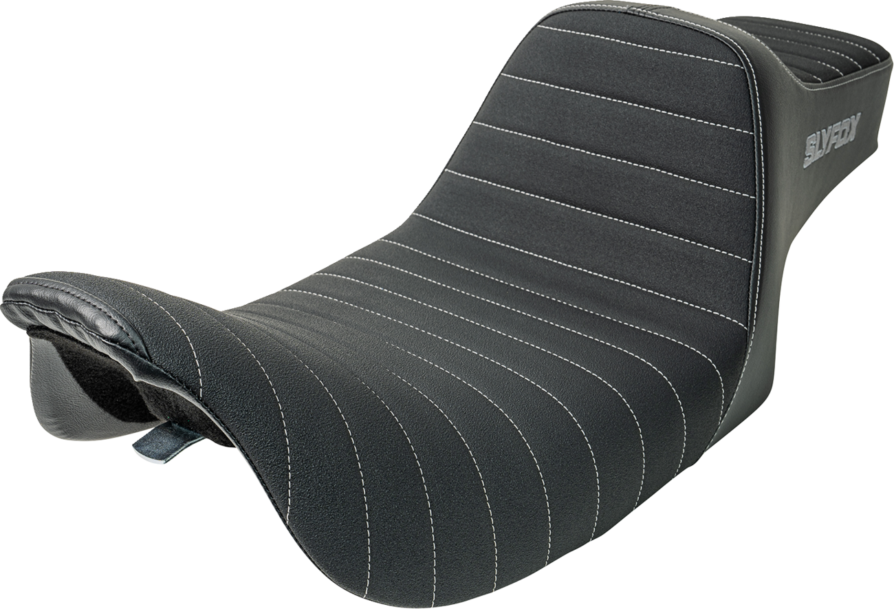 SLYFOX High Noon Seat - Vinyl - Classic Stitch - Gray Logo - FL '97-'07 4702B-SlyFox