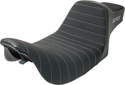 SLYFOX High Noon Seat - Vinyl - Classic Stitch - Gray Logo - FL '97-'07 4702B-SlyFox