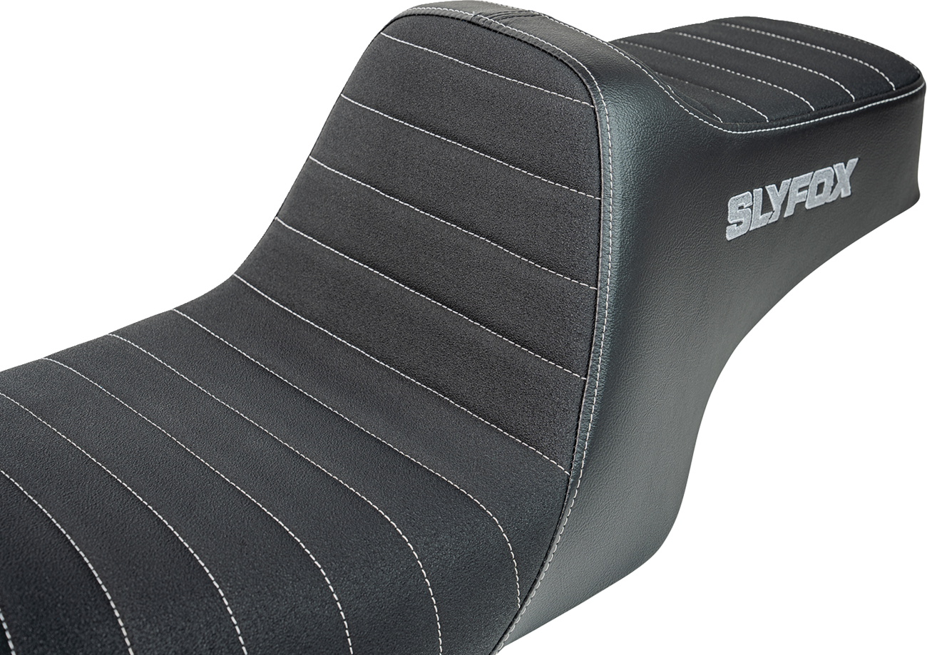 SLYFOX High Noon Seat - Vinyl - Classic Stitch - Gray Logo - FL '97-'07 4702B-SlyFox