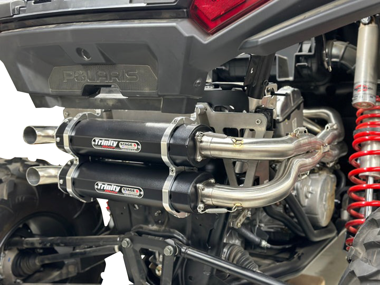 TRINITY RACING Full Dual Exhaust System - Stainless - RZR XP 1000 TR-4190D-SS