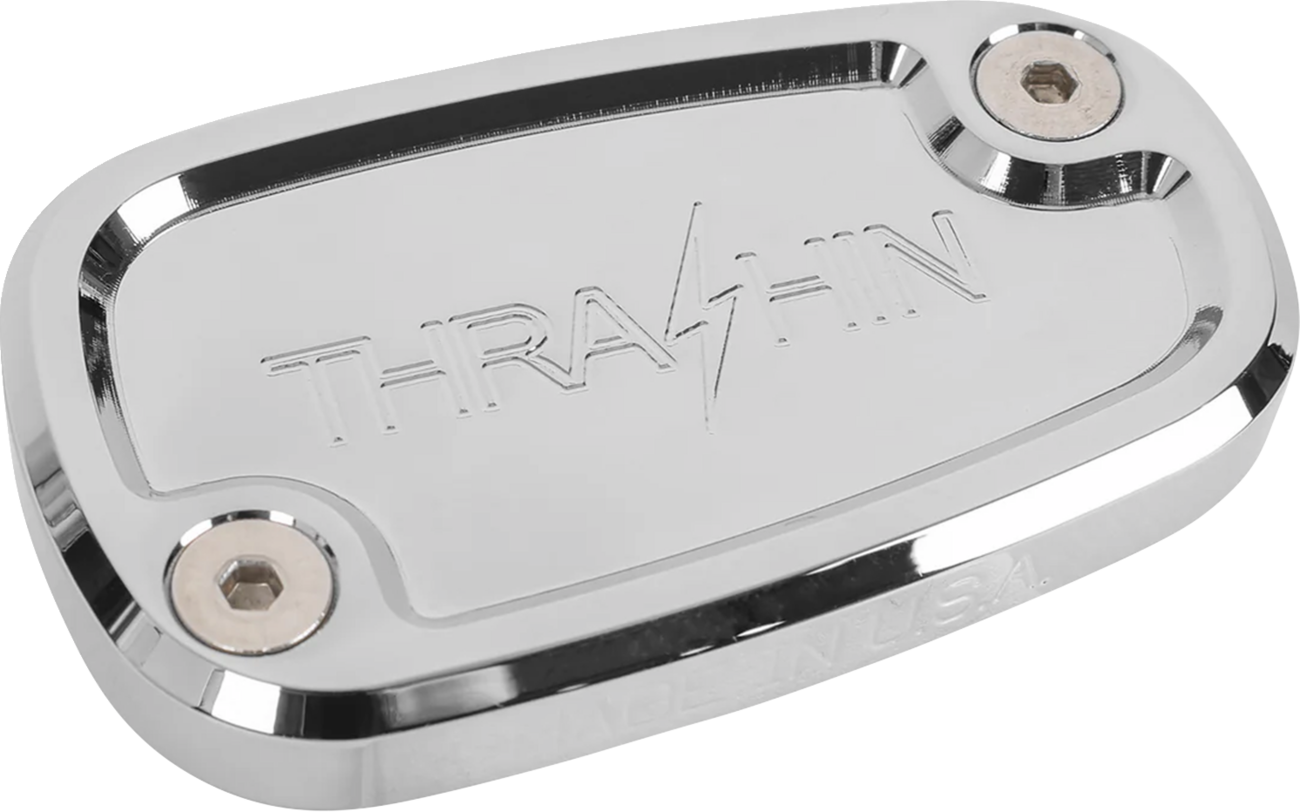 THRASHIN SUPPLY CO. Brake Reservoir Cap - Rear - Chrome - '18+ Softail TSC-3177-3