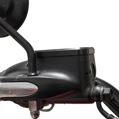 THRASHIN SUPPLY CO. Master Cylinder Cover - Brake - Front - Black/Twice-Cut TSC-3176-4