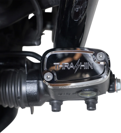 THRASHIN SUPPLY CO. Brake Reservoir Cap - Rear - Chrome - '18+ Softail TSC-3177-3