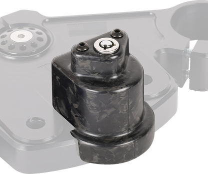 THRASHIN SUPPLY CO. Cover Steering Lock - Matte Forged Carbon Fiber TSC-3033-1
