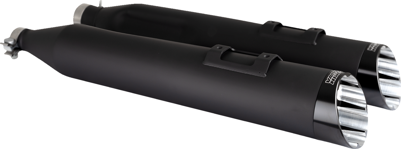 VANCE & HINES Razorback 450 Slip-On Mufflers - Black - M8 Bagger 47960