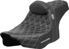 SADDLEMEN Pro Series SDC Performance Seat - Silver Stitching - w/ Backrest - FLT/FLH '23-'25 SC82307DB5