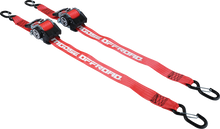 MOOSE OFFROAD Retractable Ratcheting Straps - 2" x 10' - Red 3920-0538