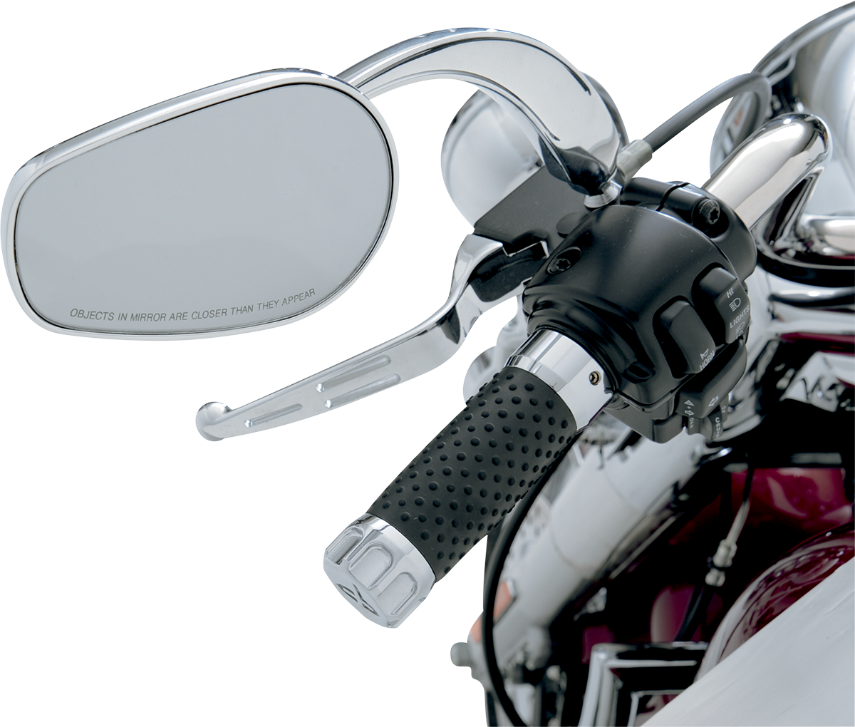 RWD V-TWIN Mirror - Contour - Side View - Oval - Chrome - Left - Each RWD-50046CL