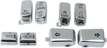 DRAG SPECIALTIES Switch Cap Kit - Audio - Chrome H18-033600-C
