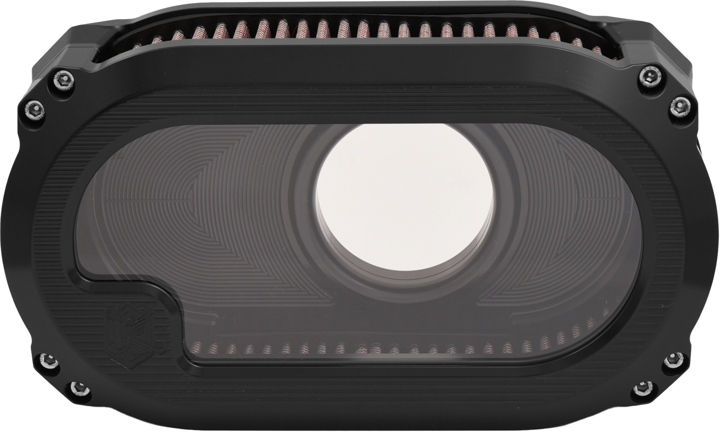 Nl M8 Air Cleaner W/Glass Black W/Black