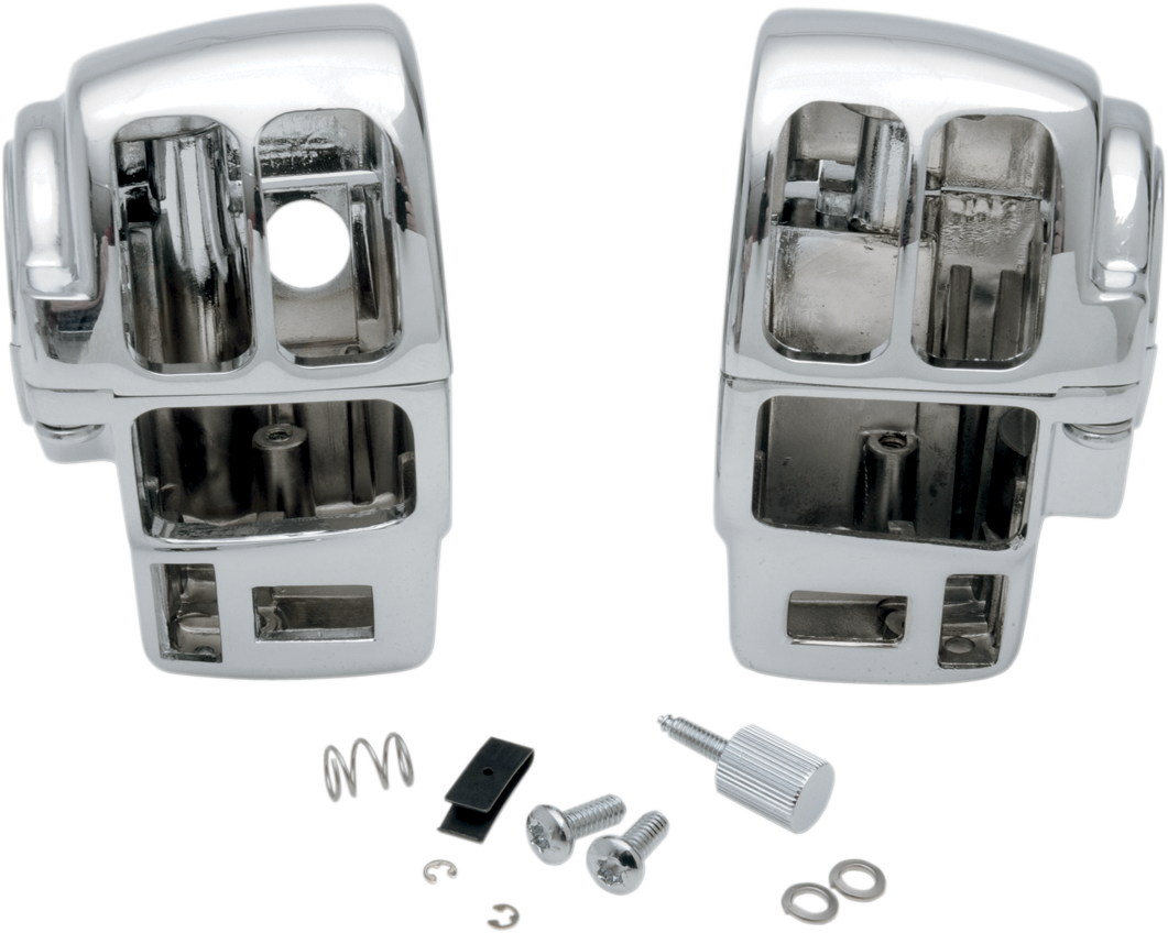 DRAG SPECIALTIES Handlebar Switch Housing Kit - Radio/Cruise - Chrome 07-0531AB