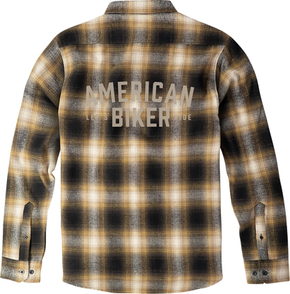 AMERICAN BIKER American Biker Mr Piston Flannel Shirt - Brown - XL ABBPISTON01ST61BRXR