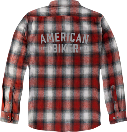 AMERICAN BIKER American Biker Mr Piston Flannel Shirt - Red - Medium ABBPISTON27ST61RDMR