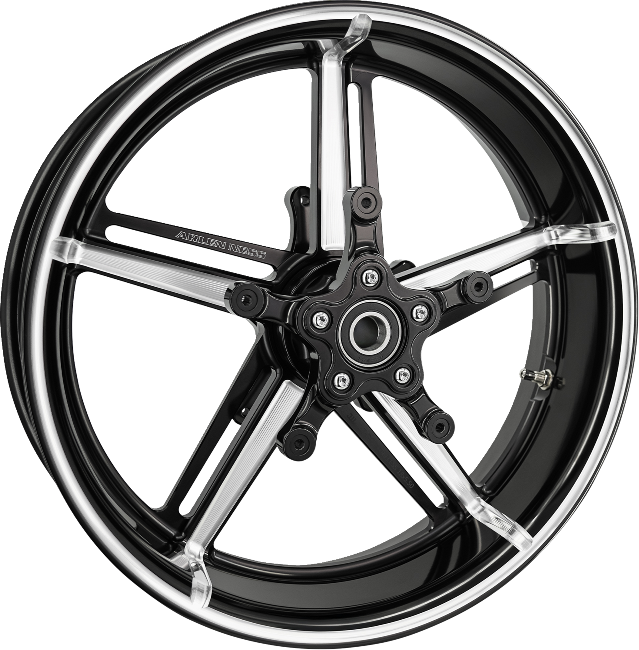 ARLEN NESS Wheel with Hub/Adapter - Factory 24 - Front - Black/Contrast Cut - 18x5.5 91-652