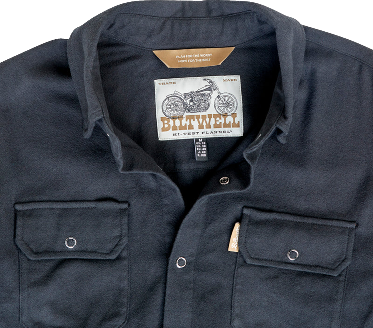 BILTWELL HI Test Flannel Shirt - Black - Medium 8128-124-003