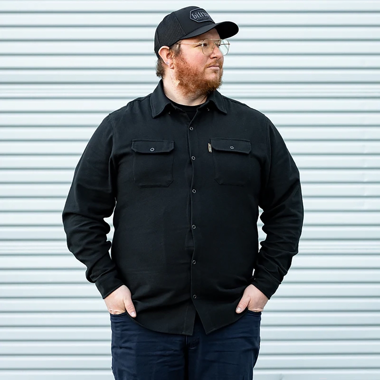 BILTWELL HI Test Flannel Shirt - Black - Large 8128-124-004