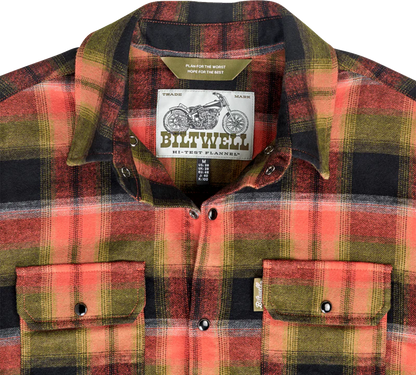 BILTWELL HI Test Flannel Shirt - Rust - XL 8128-125-005