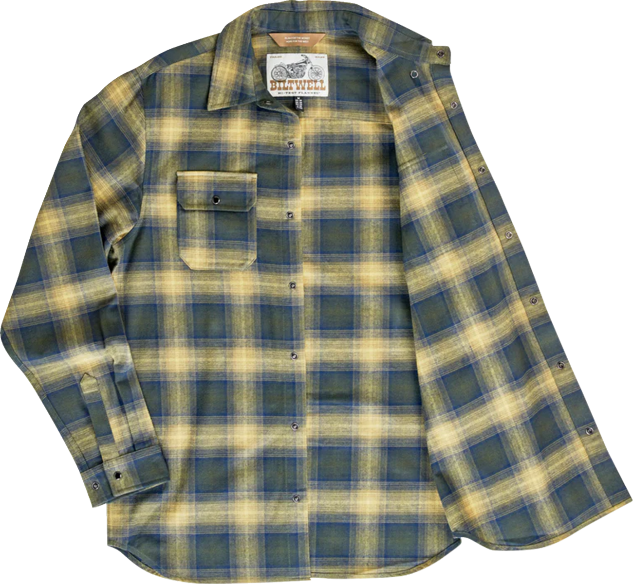 BILTWELL HI Test Flannel Shirt - Moss - Large 8128-126-004