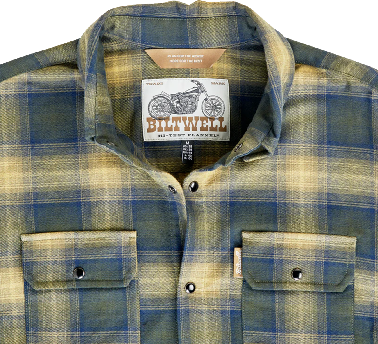 BILTWELL HI Test Flannel Shirt - Moss - Large 8128-126-004