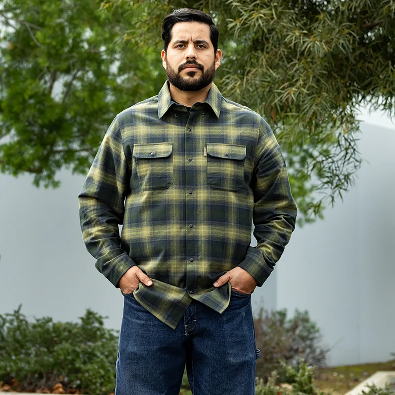 BILTWELL HI Test Flannel Shirt - Moss - Large 8128-126-004