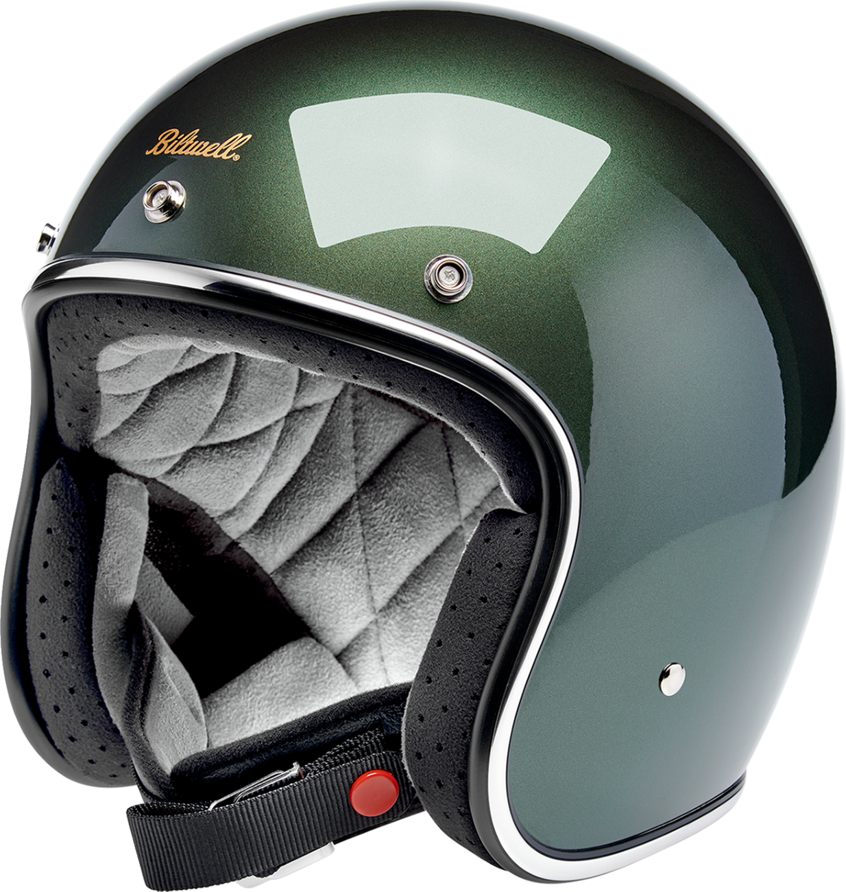 BILTWELL Bonanza Helmet - Metallic Sierra Green - XS 1001-324-201