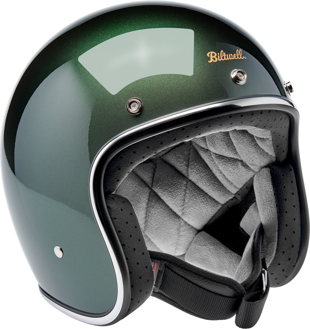 BILTWELL Bonanza Helmet - Metallic Sierra Green - XS 1001-324-201