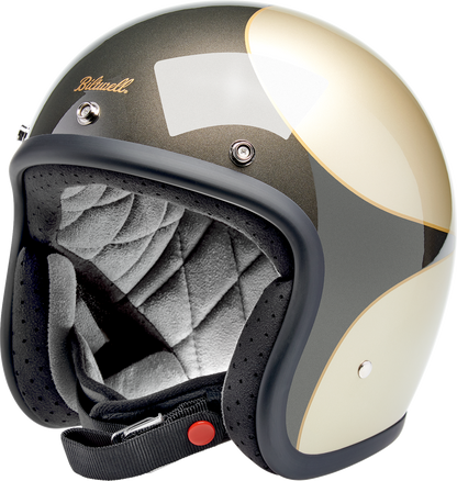 BILTWELL Bonanza Helmet - Scallop - Metallic Charcoal/Champagne - Medium 1001-589-203