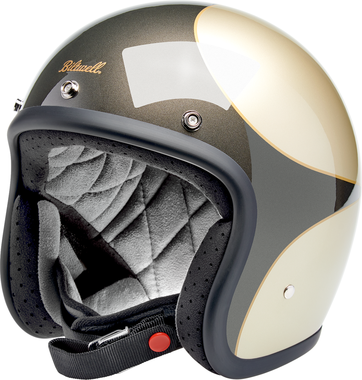 BILTWELL Bonanza Helmet - Scallop - Metallic Charcoal/Champagne - 2XL 1001-589-206