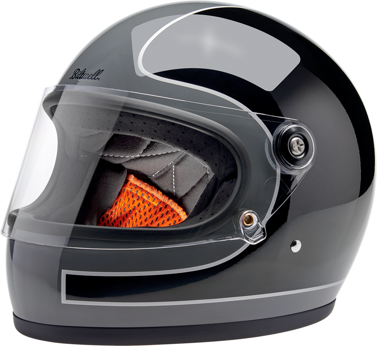 BILTWELL Gringo S Helmet - Tracker - Gloss Storm Gray/Black - Large 1003-562-504