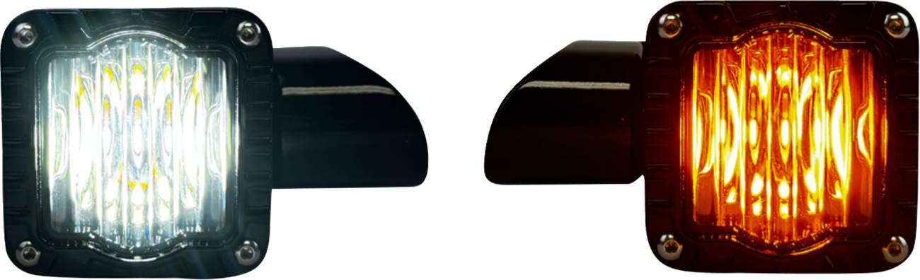 CUSTOM DYNAMICS Turn Signal - Shark Demon™ - LED - Front - Smoke Lens SD-RG-FT-AW
