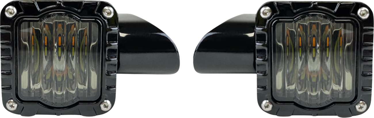 CUSTOM DYNAMICS Turn Signal - Shark Demon™ - LED - Front - Smoke Lens SD-RG-FT-AW