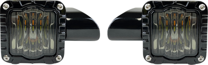 CUSTOM DYNAMICS Turn Signal - Shark Demon™ - LED - Front - Smoke Lens SD-RG-FT-AW