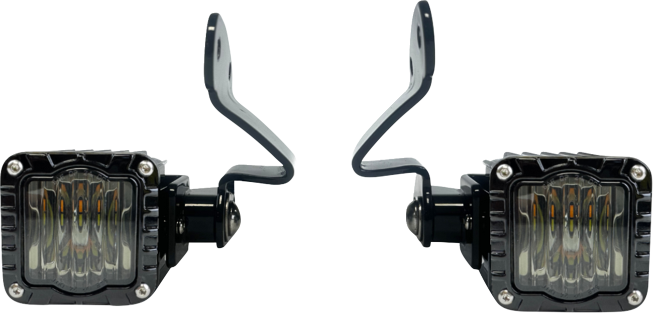 CUSTOM DYNAMICS Front Turn Signals - Shark Demon® - LED - Amber/White - Smoke SD-23RG-FT-AW 