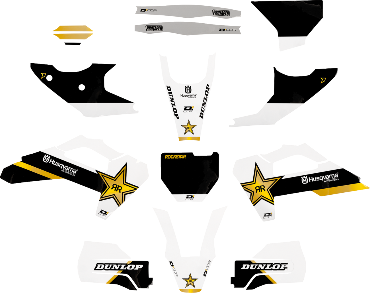 D'COR VISUALS Graphic Kit - Rockstar Husqvarna - TC/FC 125-450 20-70-405