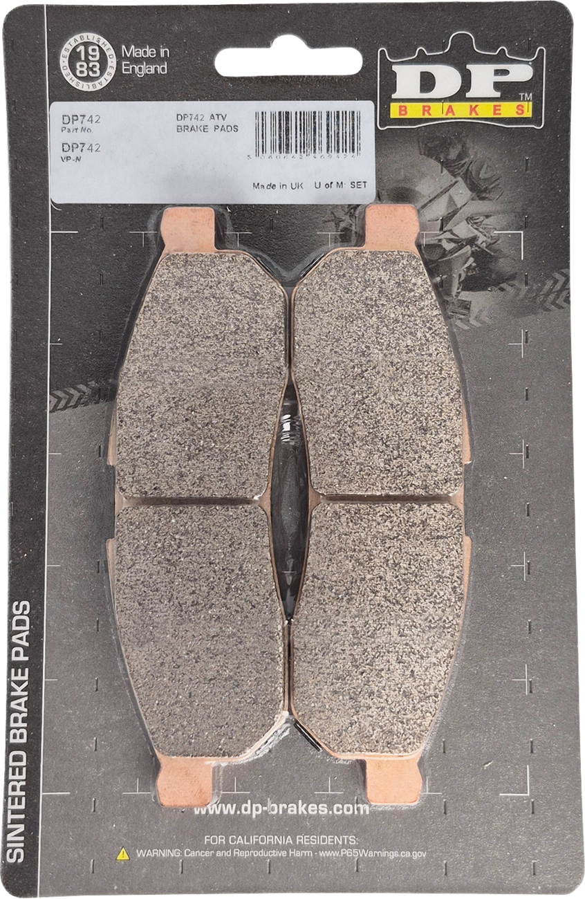 DP BRAKES Sintered Brake Pads - Polaris XD1500 DP742