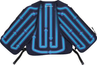 GERBING HEATED CLOTHING 5V Touch Button Circulatory Cooling Vest - Blue GER-CV-5V-N-OS