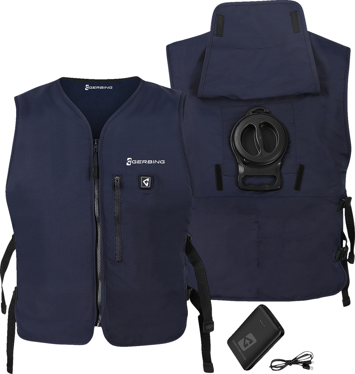GERBING HEATED CLOTHING 5V Touch Button Circulatory Cooling Vest - Blue GER-CV-5V-N-OS