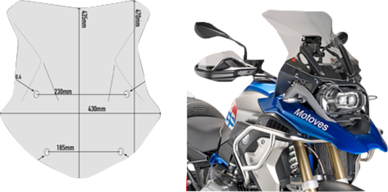 GIVI Windshield - Smoke - BMW 5124D