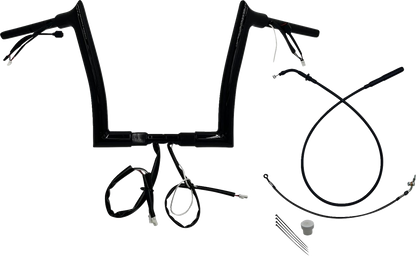 FAT BAGGERS INC. 1-1/2" EZ Install Pointed Top Handlebar - 12" - Black 849912-B