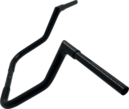 FAT BAGGERS INC. 1-1/4" EZ Install Flat Top Handlebar - Reduced Reach - 13" - Black 705013-B