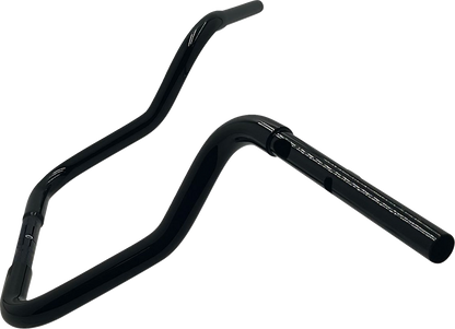 FAT BAGGERS INC. 1-1/4" EZ Install Round Top Handlebar - Reduced Reach - 13" - Black 943013-B