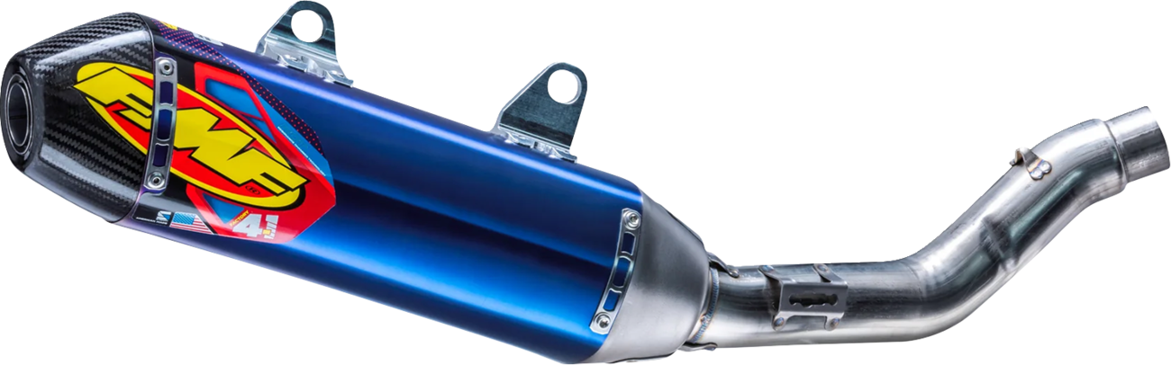 FMF 4.1 RCT Slip-On Muffler - Anodized/Titanium - Carbon Cap - Honda CRF250R/RX 041619