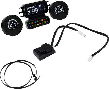 KOSO NORTH AMERICA Complete D2 Gauge Kit - LCD - Harley Davidson® - Baggers BA080050