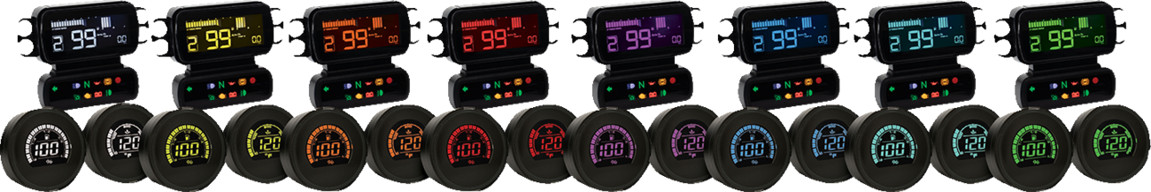KOSO NORTH AMERICA Complete D2 Gauge Kit - LCD - Harley Davidson® - Baggers BA080050